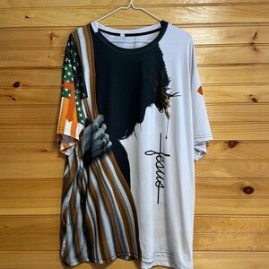 Men's Jesus Polyester Graphic T-Shirt XXL